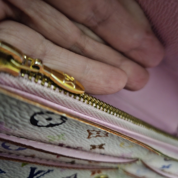 Louis Vuitton White Multicolor Murakami Continental Long Wallet Pink Interior MK - Picture 16 of 16